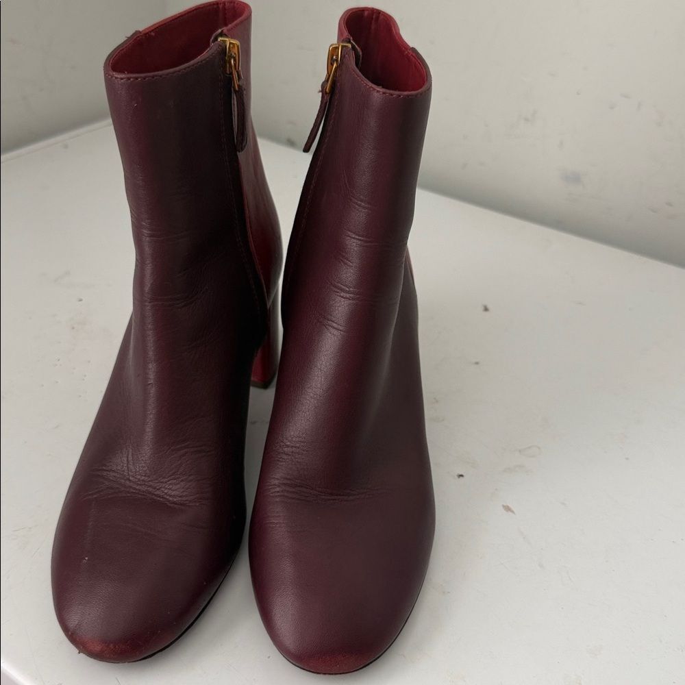 Tory Burch Women's Brooke Two-Tone Leather Booties 8 - Picture 2 of 8